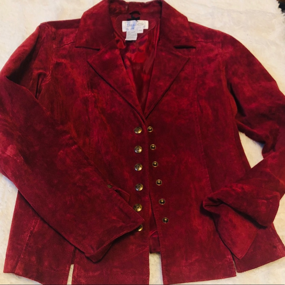 Red leather jacket